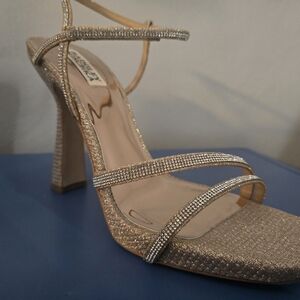 Badgley Mischka Glittering Gold Heels
